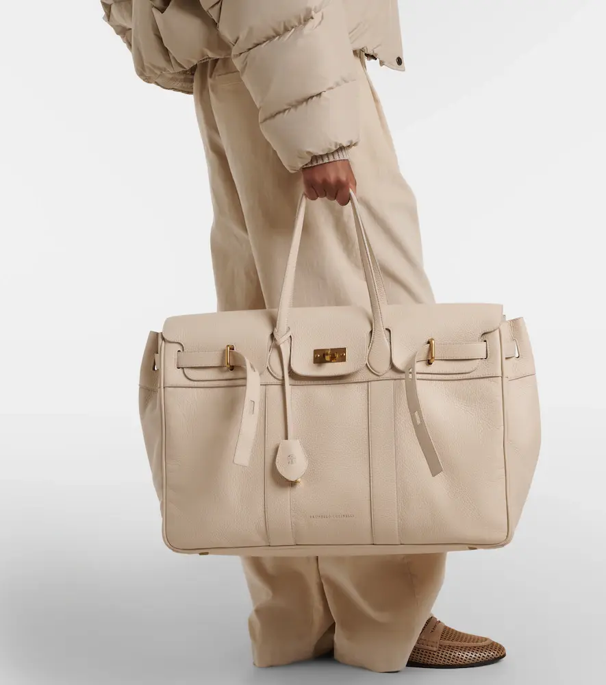Brunello Cucinelli Large leather tote bag | Thumbnail 5