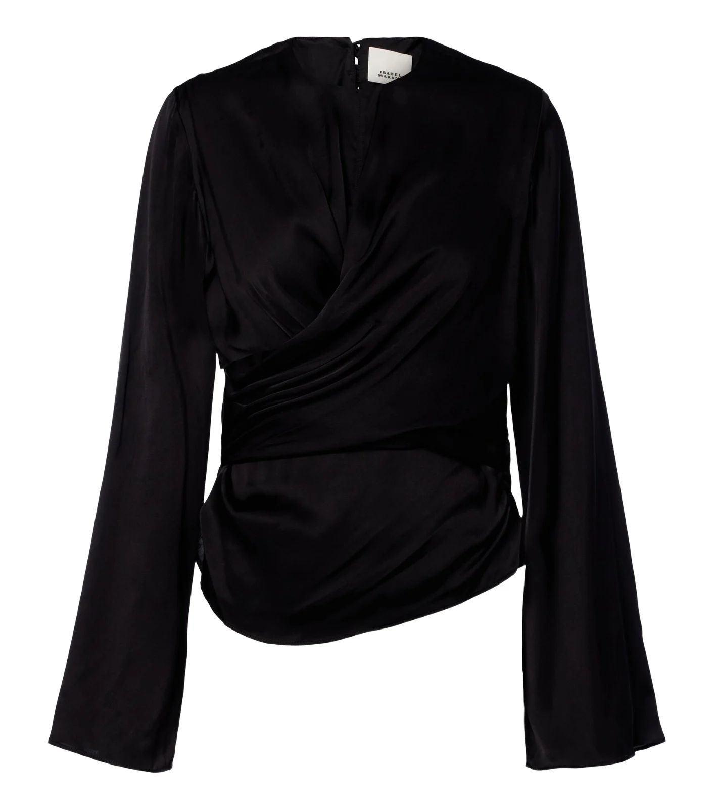 Neame draped satin top Neame draped satin top