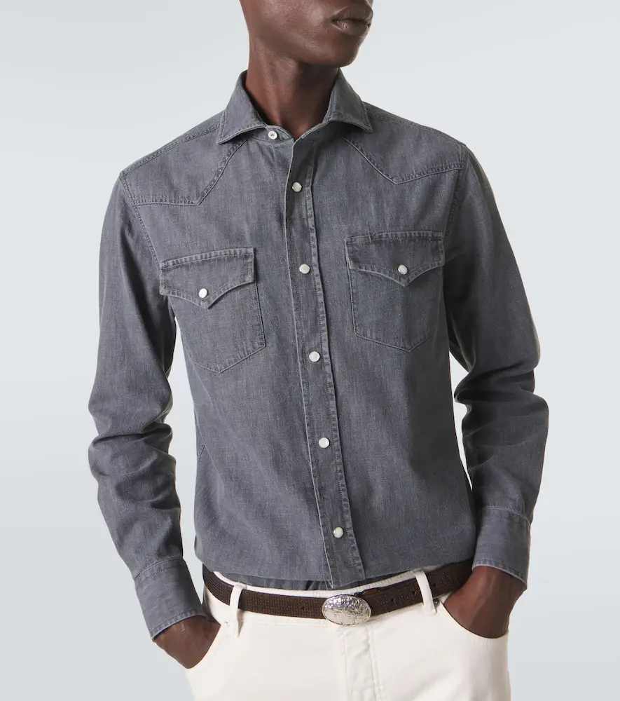Brunello Cucinelli Denim shirt | Thumbnail 4 Brunello Cucinelli Denim shirt | Thumbnail 4
