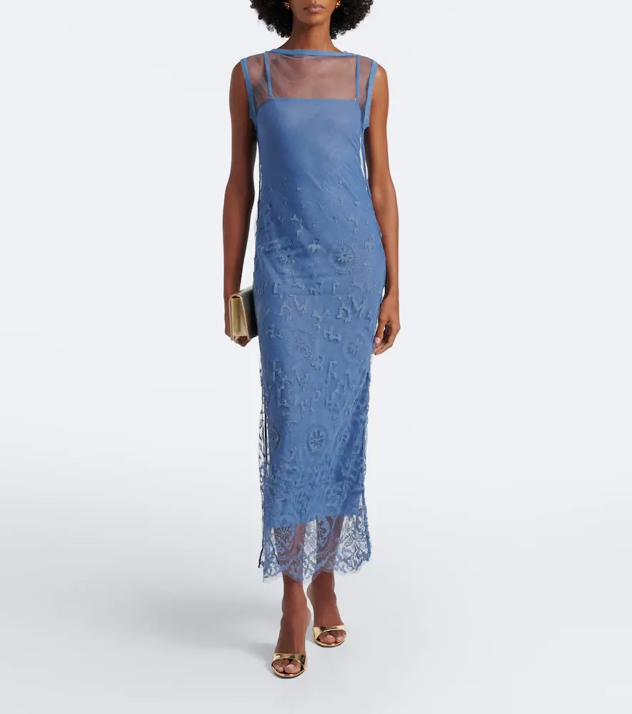 SIR. Leif embroidered mesh maxi dress | Thumbnail 3 SIR. Leif embroidered mesh maxi dress | Thumbnail 3