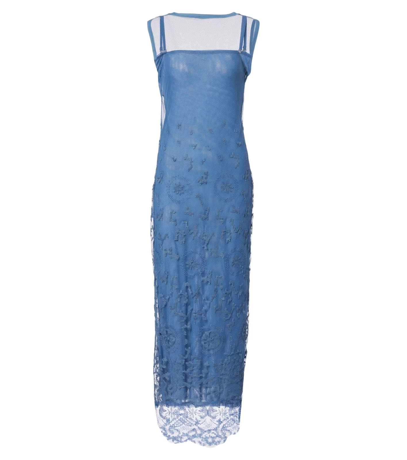 SIR. Leif embroidered mesh maxi dress