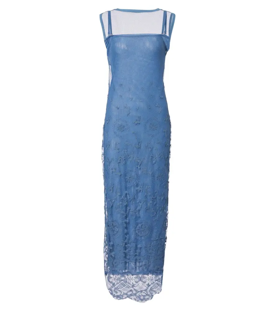 SIR. Leif embroidered mesh maxi dress | Image 1 SIR. Leif embroidered mesh maxi dress | Image 1