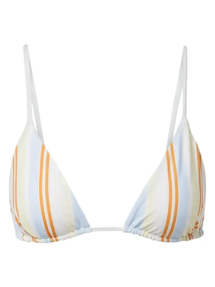 Pernille striped triangle bikini top