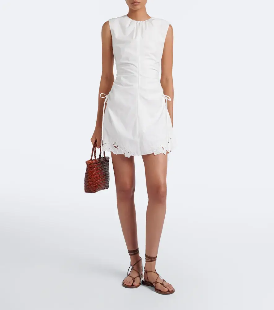 SIR. Klara ruched cotton minidress | Thumbnail 3