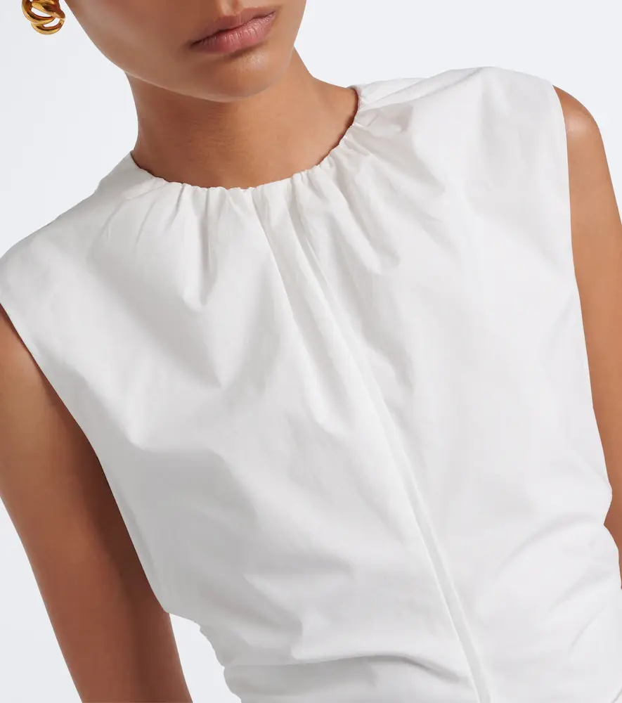 SIR. Klara ruched cotton minidress | Thumbnail 5