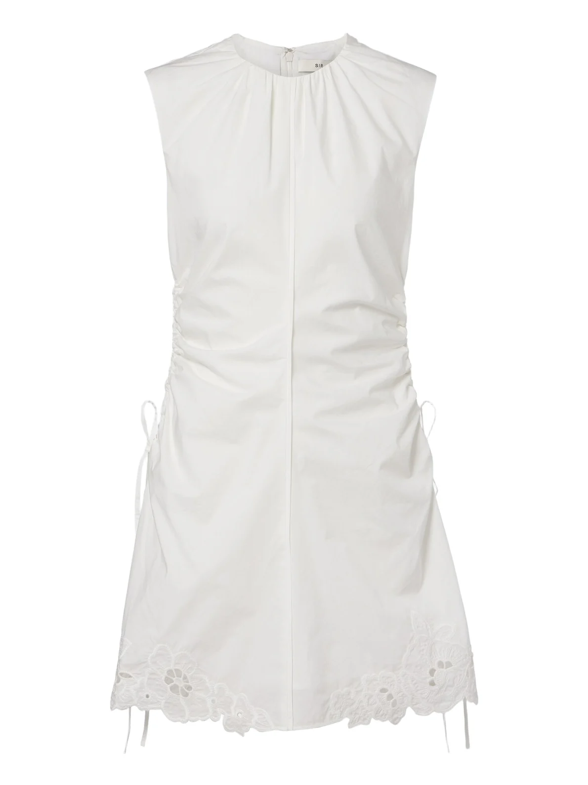 Klara ruched cotton minidress