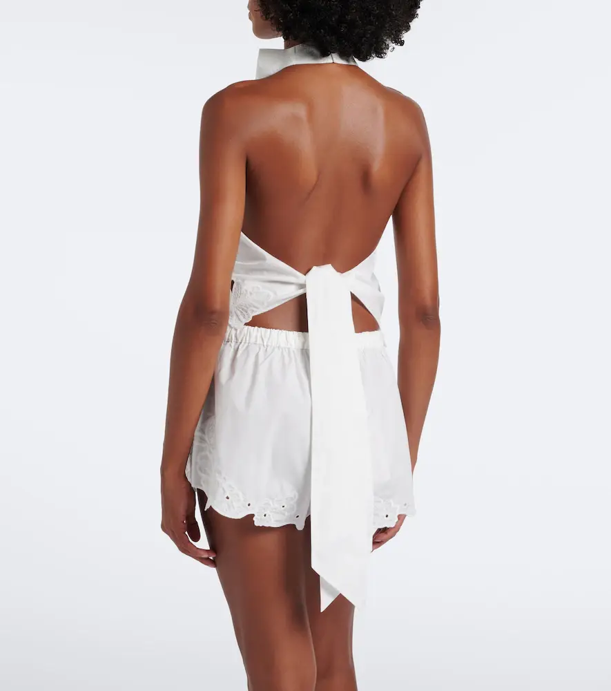 SIR. Klara cotton halterneck top | Thumbnail 2
