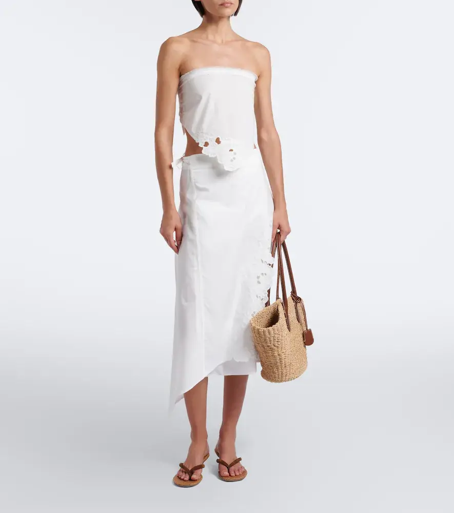 SIR. Klara asymmetric cotton midi skirt | Thumbnail 2