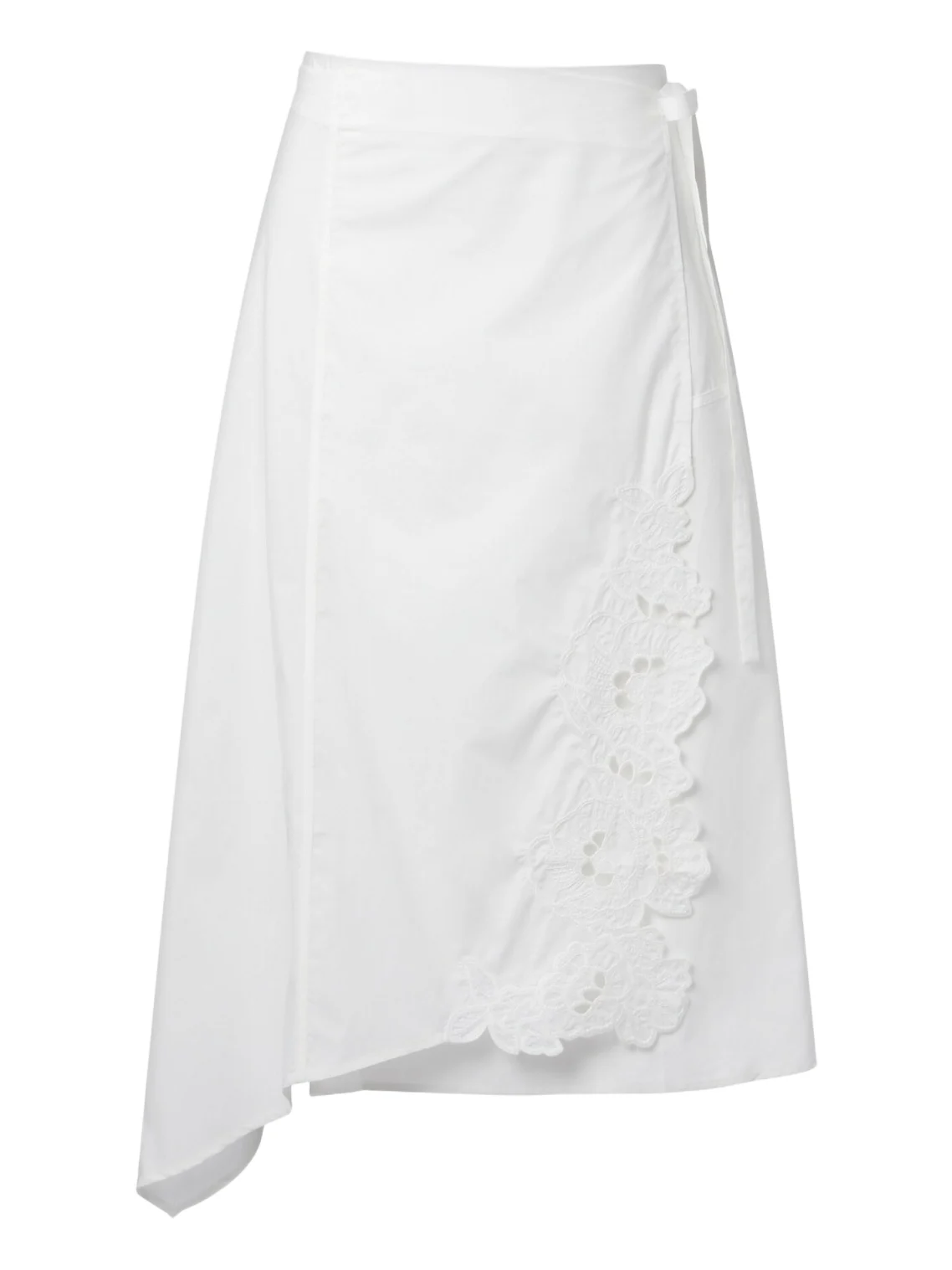 Klara asymmetric cotton midi skirt