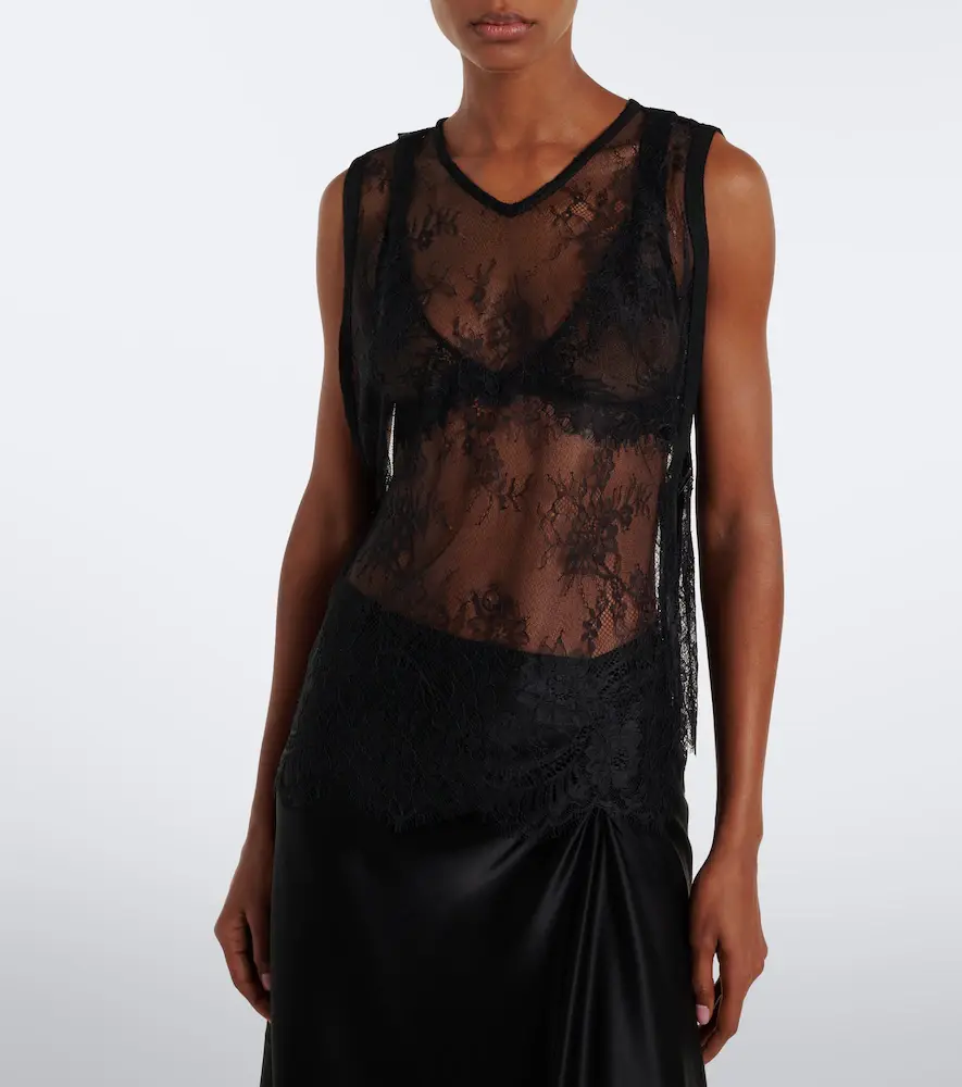 SIR. Ingrid sheer lace top | Thumbnail 5