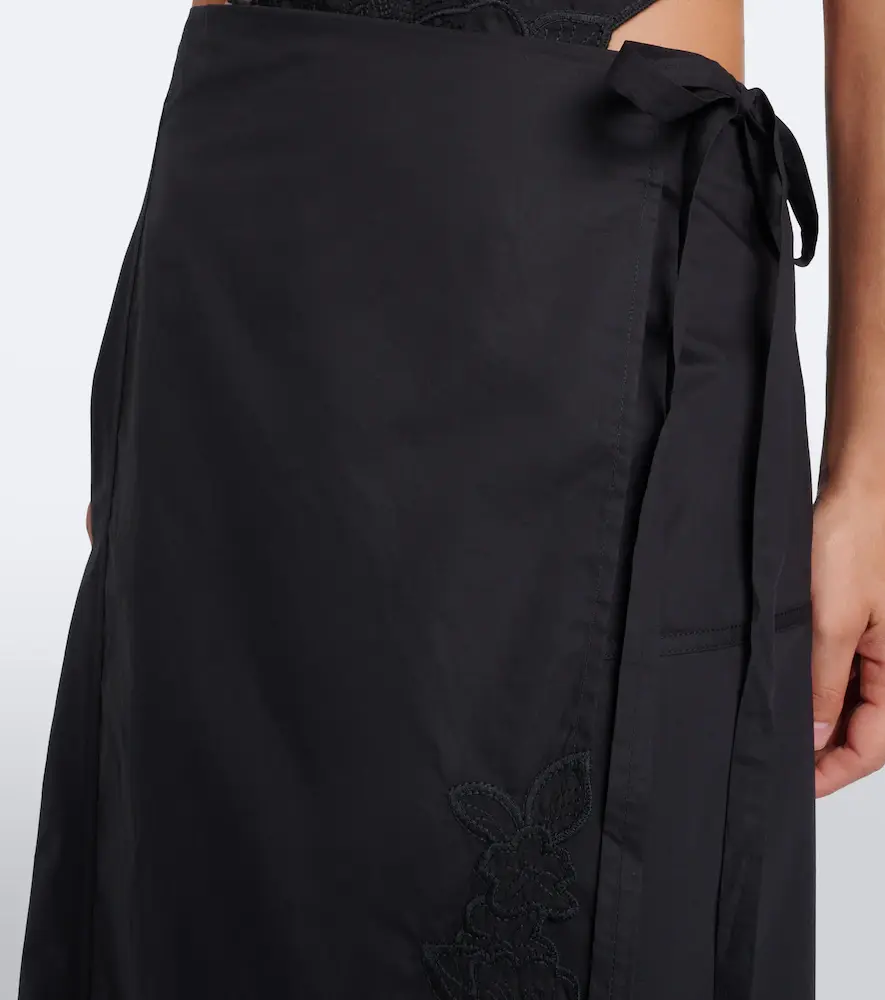 SIR. Klara asymmetric cotton midi skirt | Thumbnail 5 SIR. Klara asymmetric cotton midi skirt | Thumbnail 5