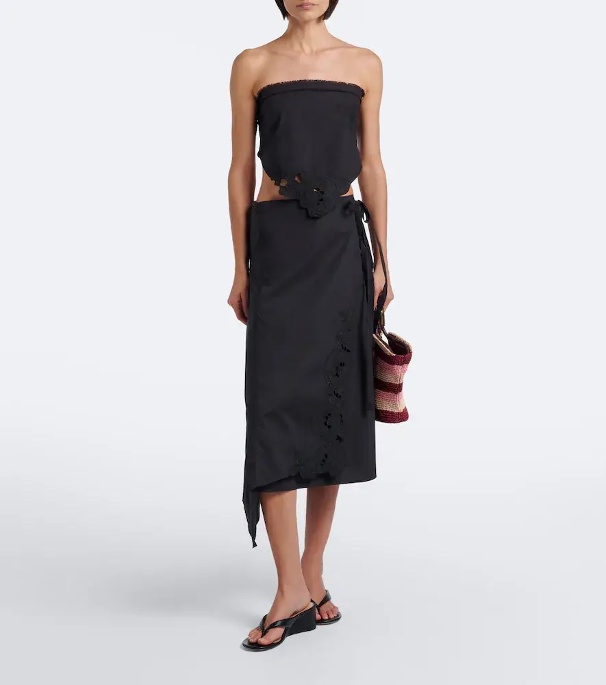 SIR. Klara asymmetric cotton midi skirt | Thumbnail 6 SIR. Klara asymmetric cotton midi skirt | Thumbnail 6