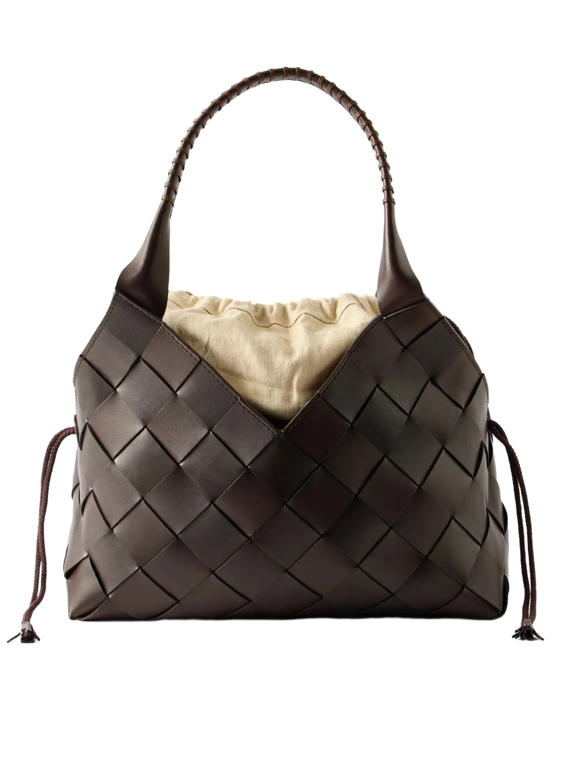 Castello Woven Leather Shoulder Bag