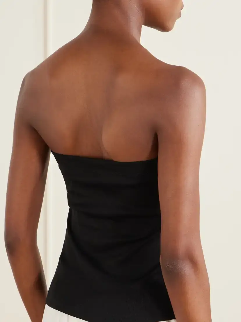 FLORE FLORE Bes Strapless Organic Cotton-jersey Top | Thumbnail 4 FLORE FLORE Bes Strapless Organic Cotton-jersey Top | Thumbnail 4