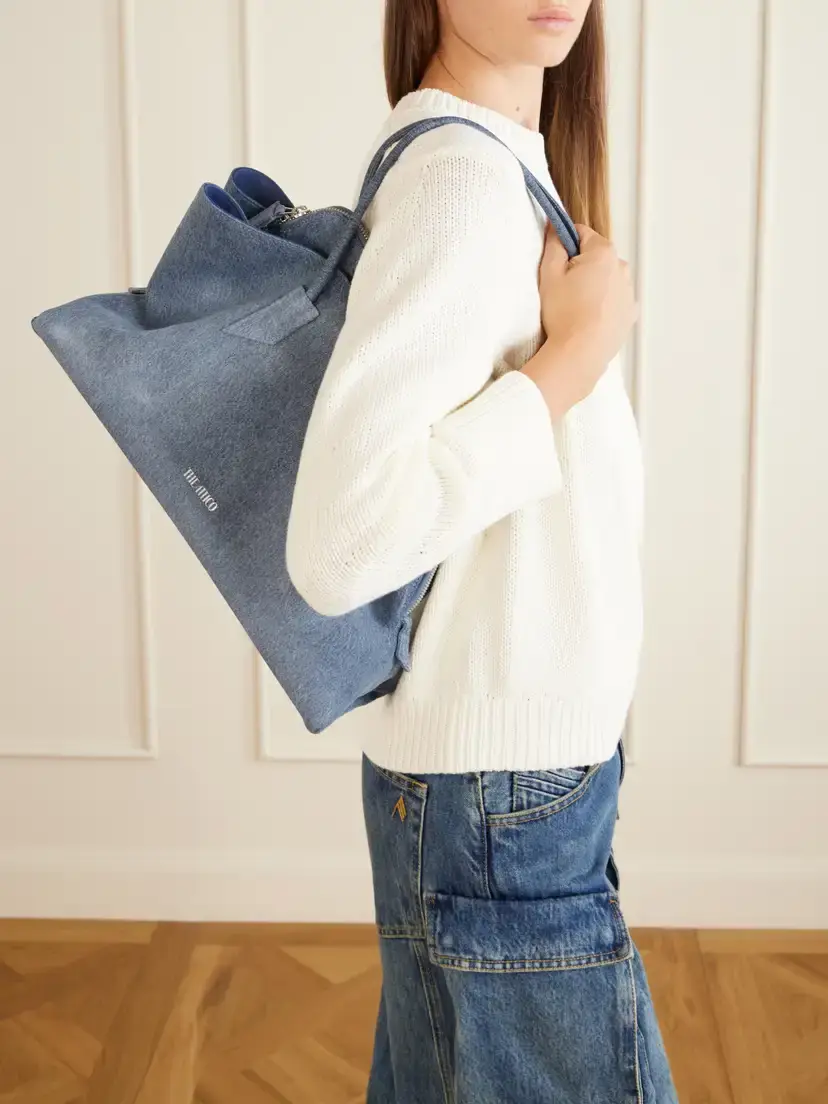 The Attico La Passegiata Medium Asymmetric Denim Shoulder Bag | Thumbnail 2