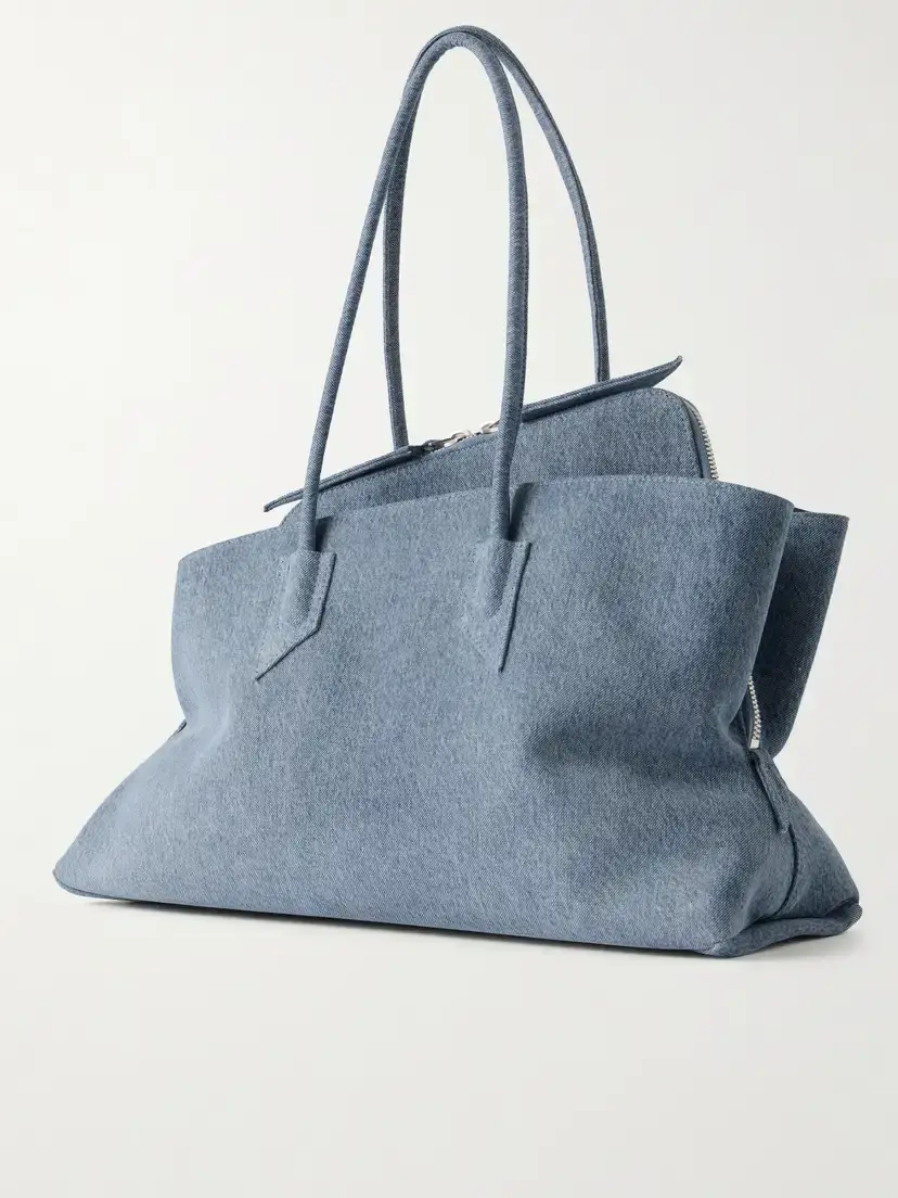 The Attico La Passegiata Medium Asymmetric Denim Shoulder Bag | Thumbnail 4