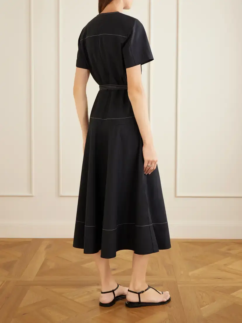 Proenza Schouler White Label Elizabeth Belted Poplin Maxi Dress | Thumbnail 3 Proenza Schouler White Label Elizabeth Belted Poplin Maxi Dress | Thumbnail 3