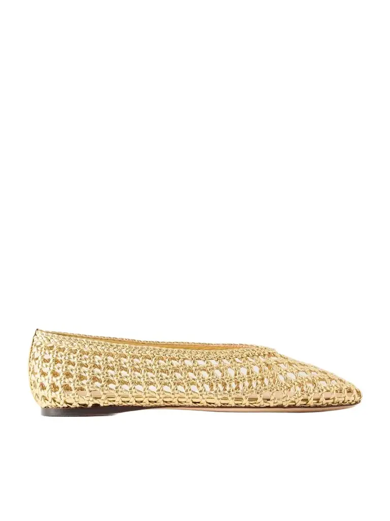Emery Woven Metallic Leather Ballet Flats