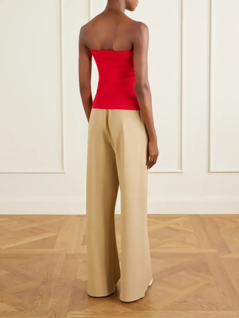 FLORE FLORE Bes Strapless Organic Cotton-jersey Top | Thumbnail 4