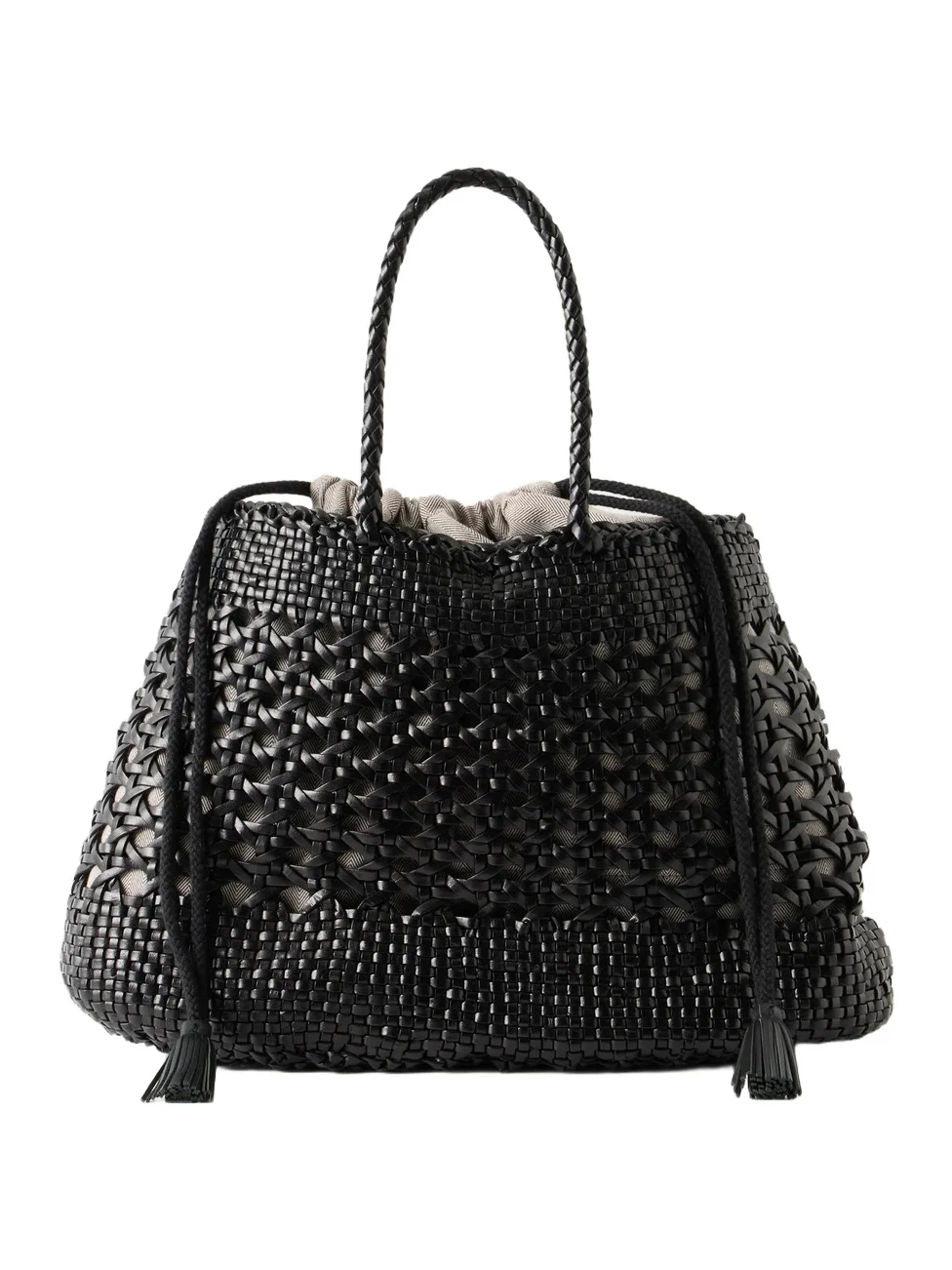 Santa Cano Woven Leather Tote Bag