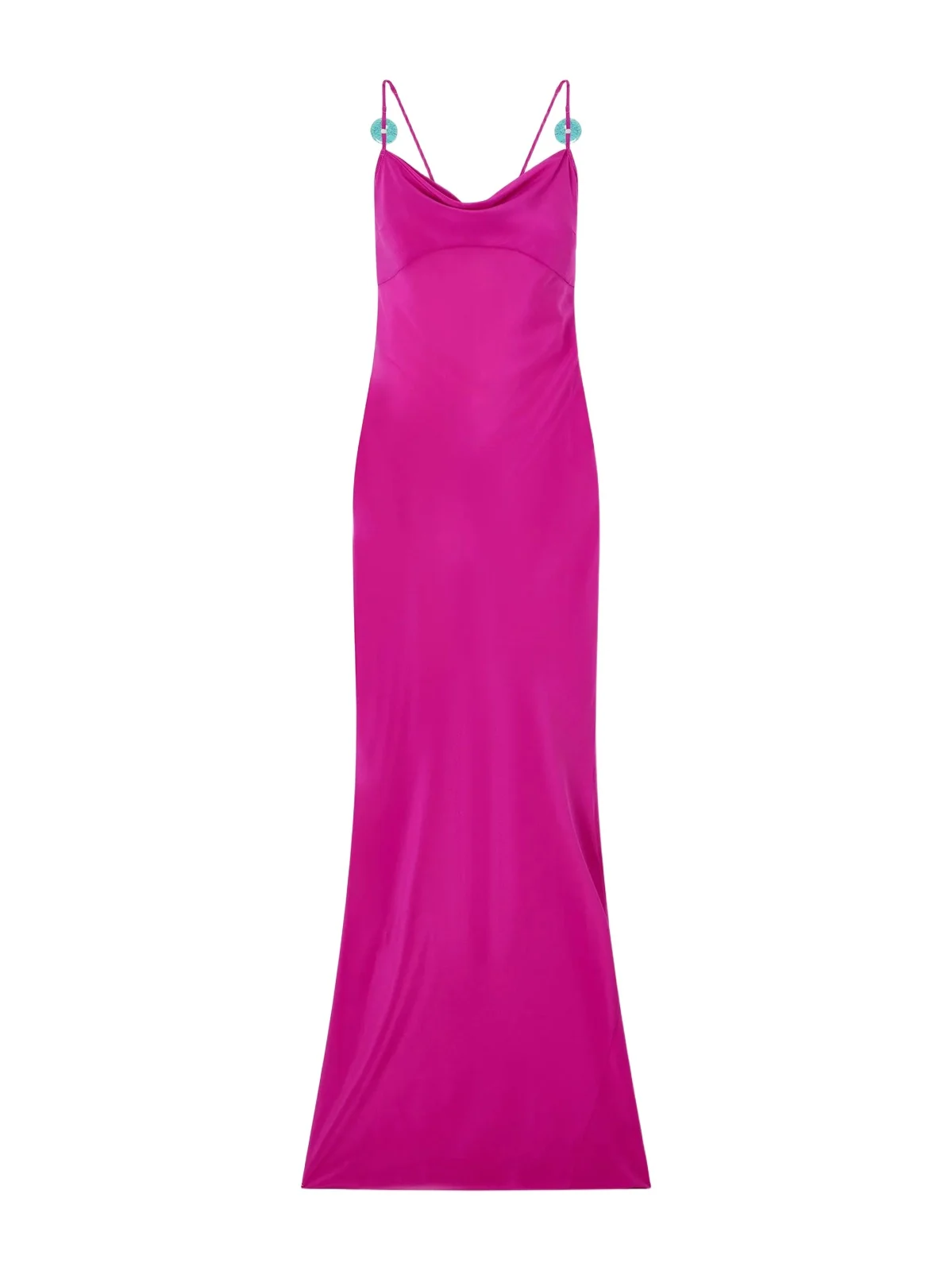 Palm Turquoise-embellished Silk-chiffon Maxi Dress