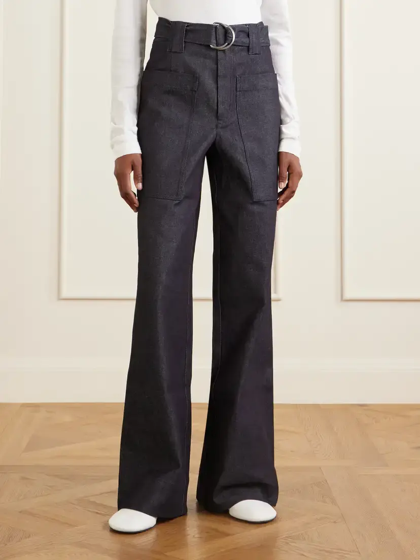 Proenza Schouler White Label Lina Belted Stretch-cotton Twill Wide-leg Pants | Thumbnail 3 Proenza Schouler White Label Lina Belted Stretch-cotton Twill Wide-leg Pants | Thumbnail 3