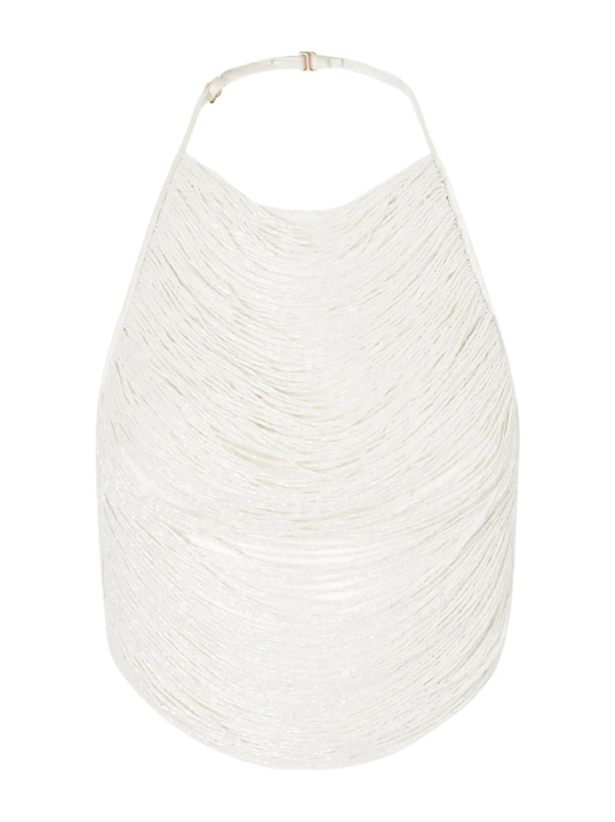 Cult Gaia Tanner Bead-embellished Silk-blend Satin Tank