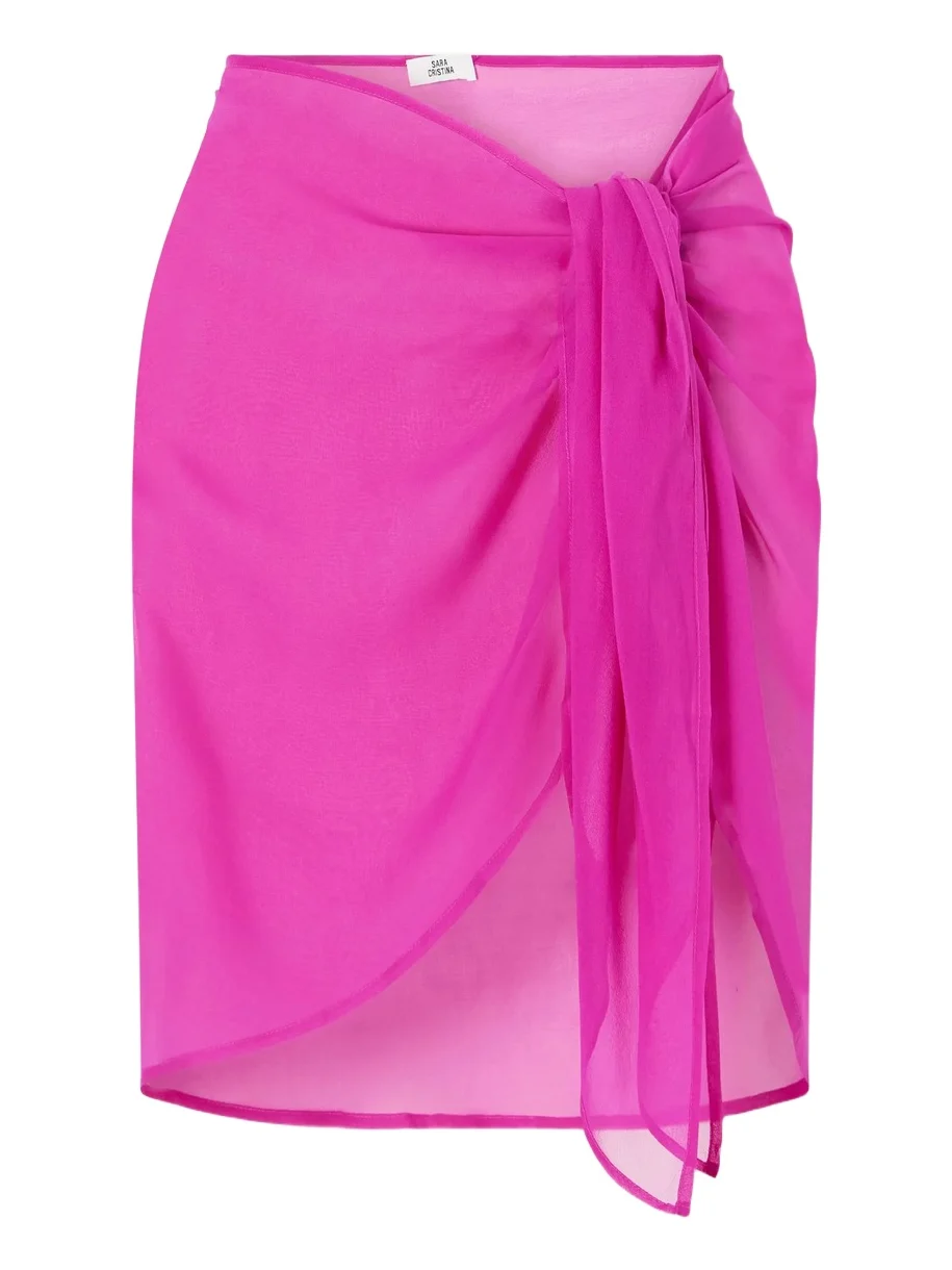 SARA CRISTINA Silk-chiffon Pareo