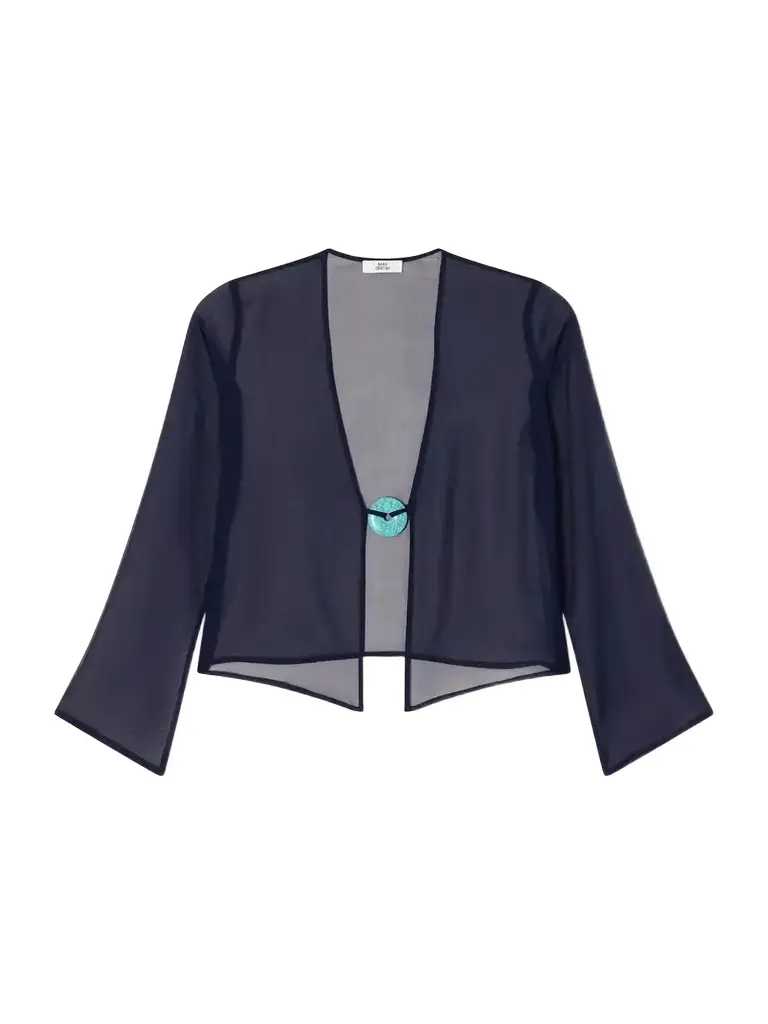 SARA CRISTINA Nerea Pearl-embellished Silk-chiffon Blouse | Image 1 SARA CRISTINA Nerea Pearl-embellished Silk-chiffon Blouse | Image 1