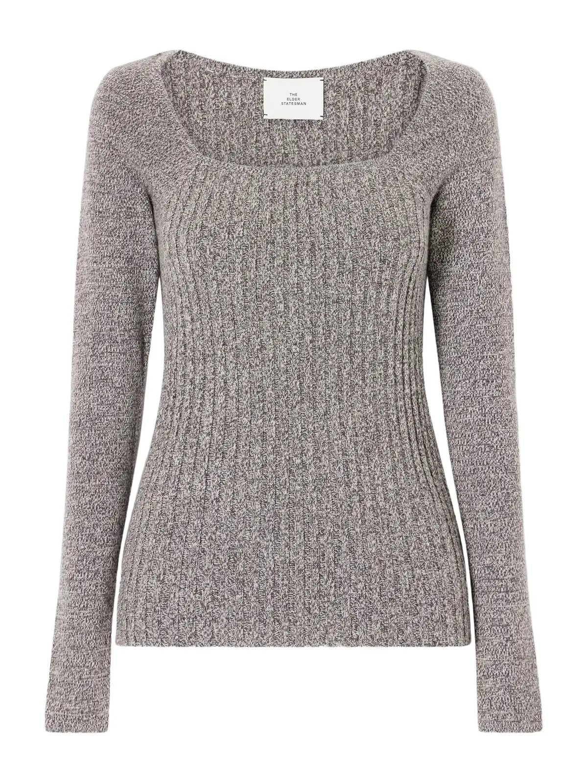 The Elder Statesman Marl Knitted Cashmere T-shirt