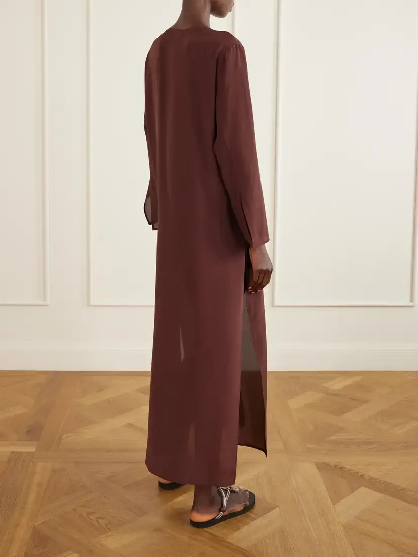 SARA CRISTINA Pearl-embellished Silk-chiffon Kaftan | Thumbnail 3 SARA CRISTINA Pearl-embellished Silk-chiffon Kaftan | Thumbnail 3