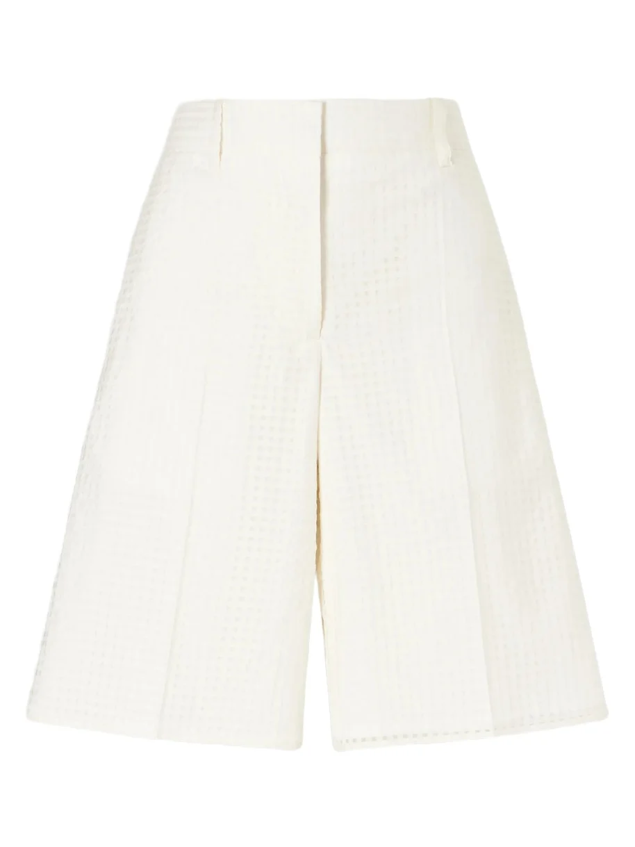Gingham Point D'esprit Shorts Gingham Point D'esprit Shorts