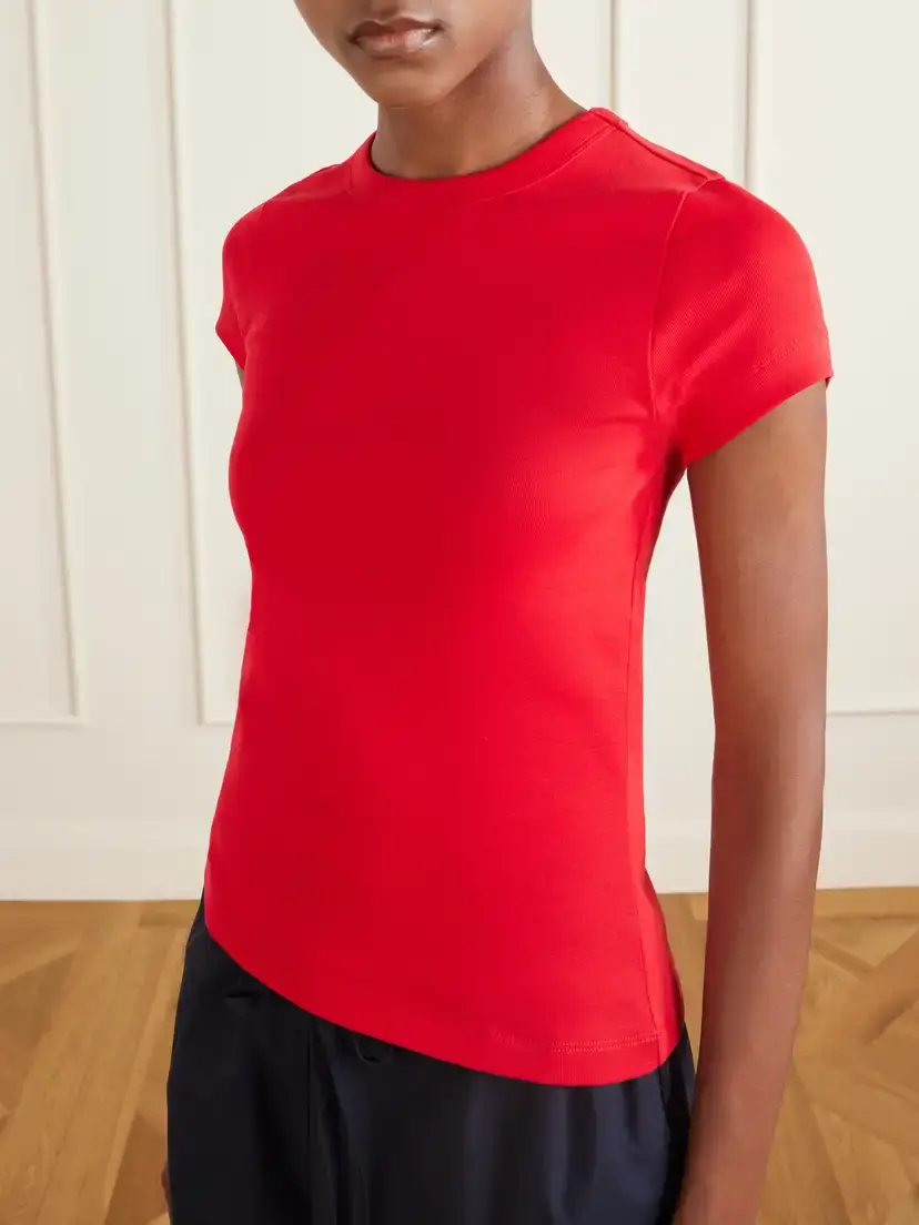 FLORE FLORE Car Baby Tee Ribbed Organic Cotton-jersey T-shirt | Thumbnail 3