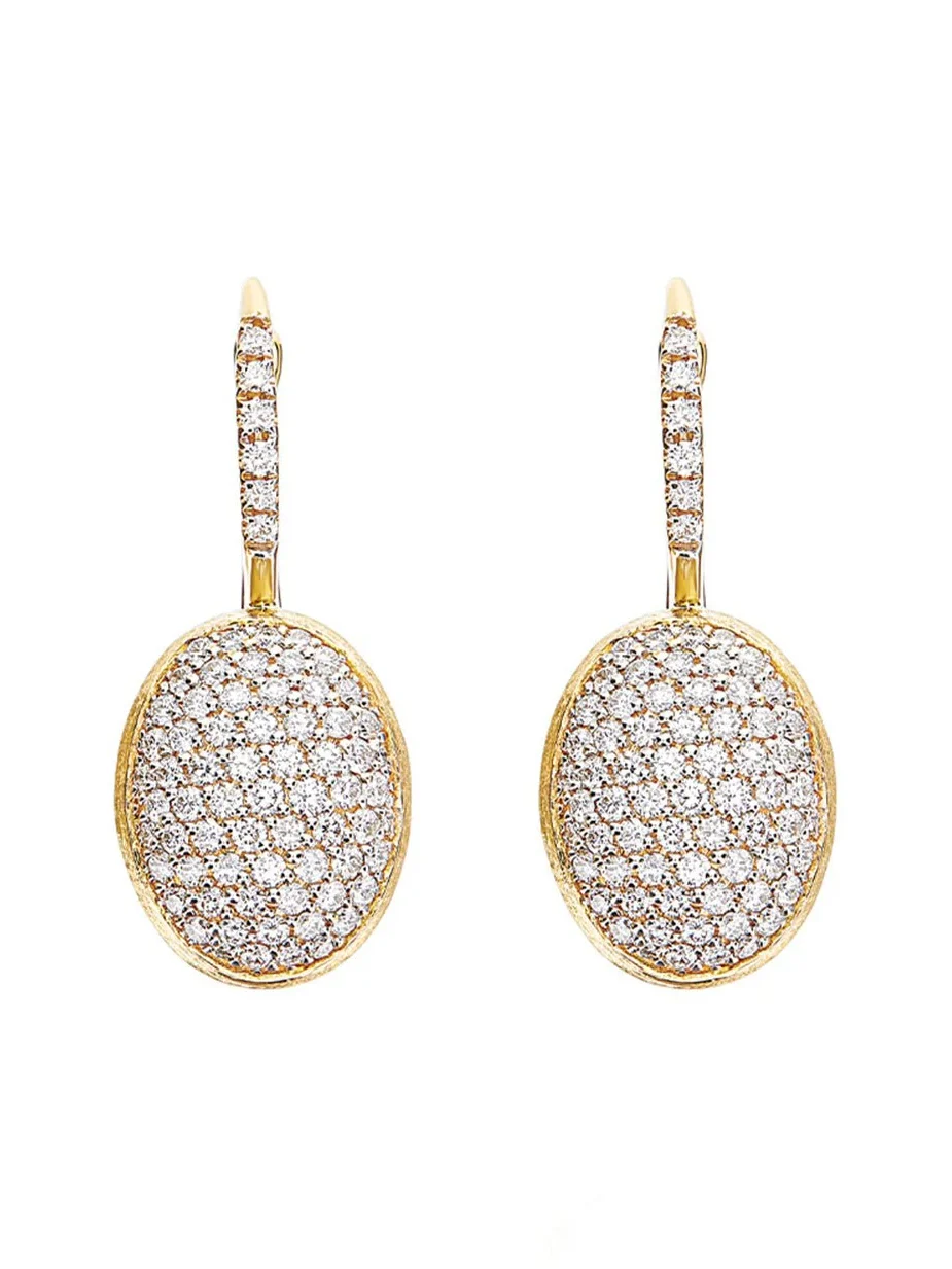 "Ciliegine" Medium Diamond Ball Drop Earrings