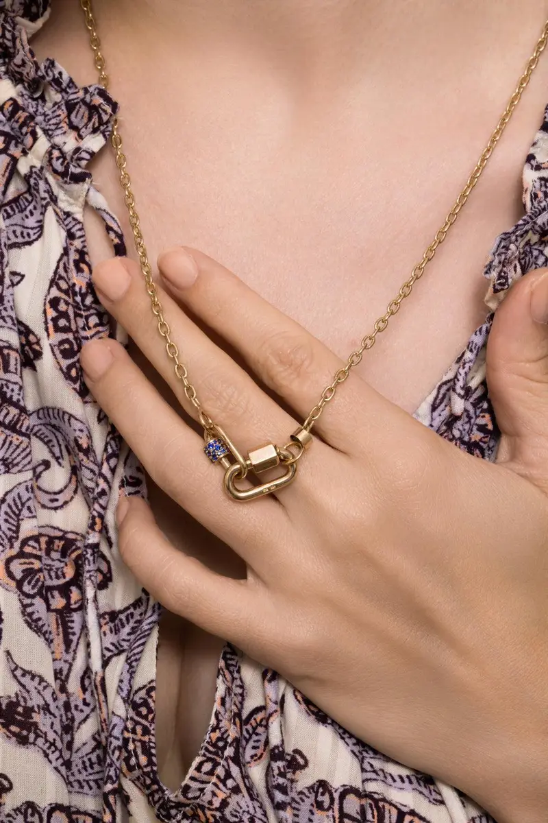 Marla Aaron 3x3 Pulley Chain Necklace | Thumbnail 3