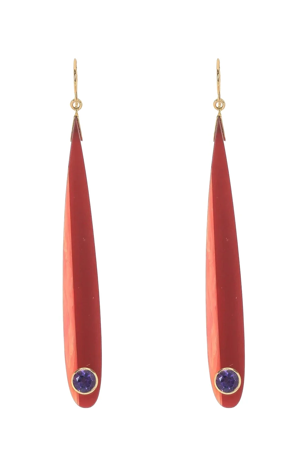MARK DAVIS Amethyst Burgundy Bakelite Earrings