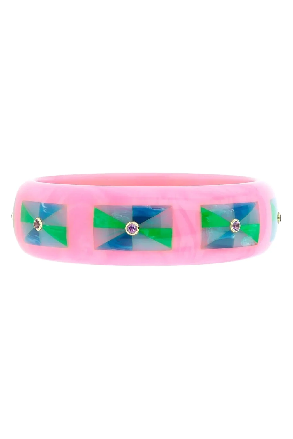 MARK DAVIS Amethyst Pink Bakelite Bangle