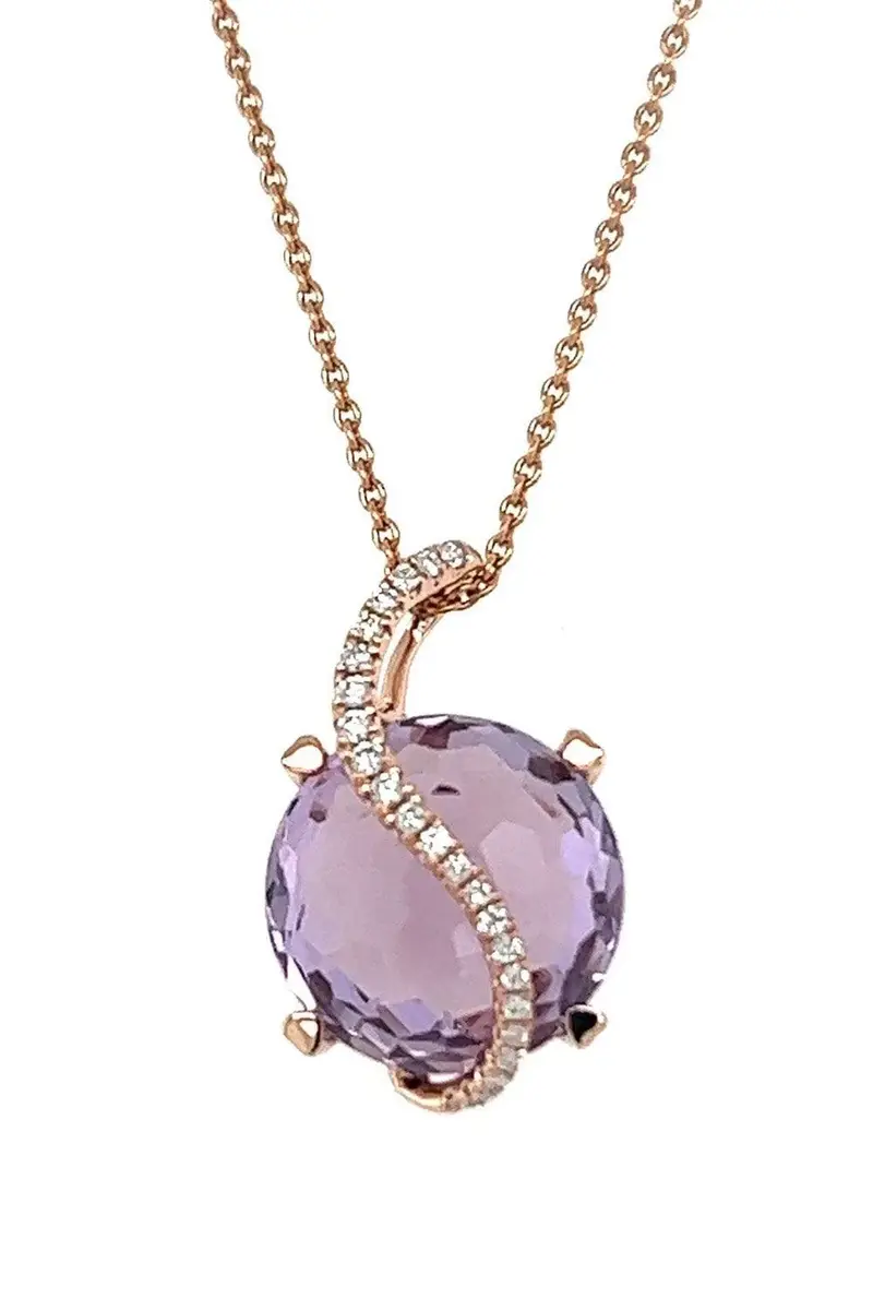 LISA NIK Amethyst Round De France Necklace | Image 1 LISA NIK Amethyst Round De France Necklace | Image 1