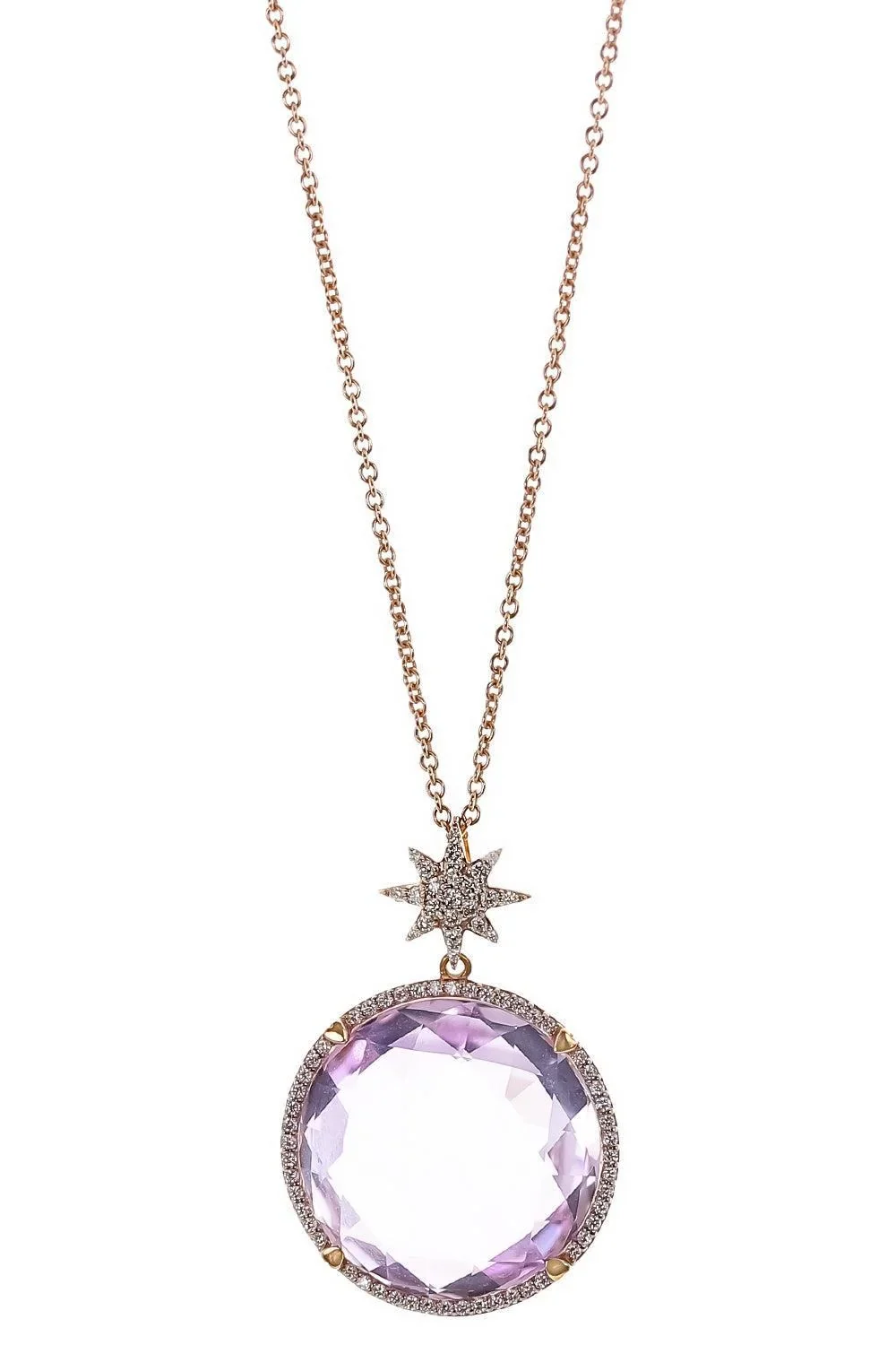 LISA NIK Amethyst Star Bail Necklace