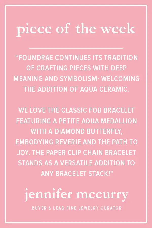 Foundrae Aqua Butterfly Classic Fob Bracelet - Reverie | Thumbnail 3 Foundrae Aqua Butterfly Classic Fob Bracelet - Reverie | Thumbnail 3