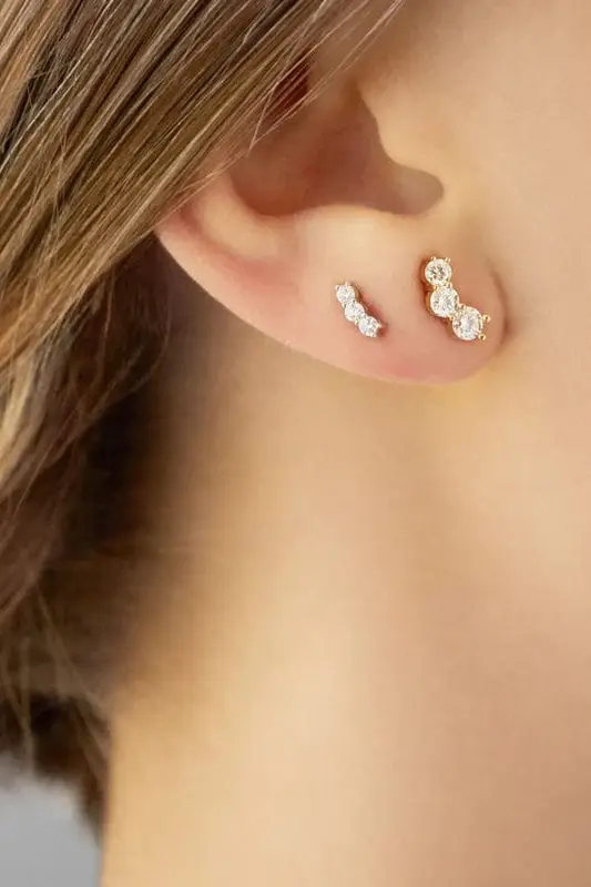 Melissa Kaye Aria Triplet Studs | Thumbnail 2