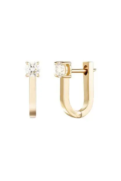 Melissa Kaye Aria U Huggie Hoops | Image 1 Melissa Kaye Aria U Huggie Hoops | Image 1