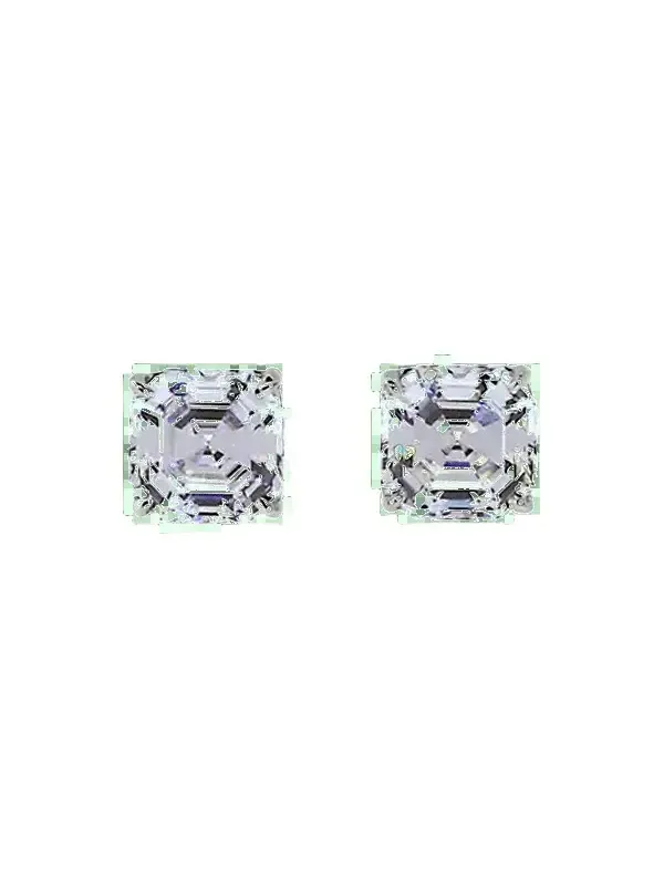 Asscher Stud Earrings