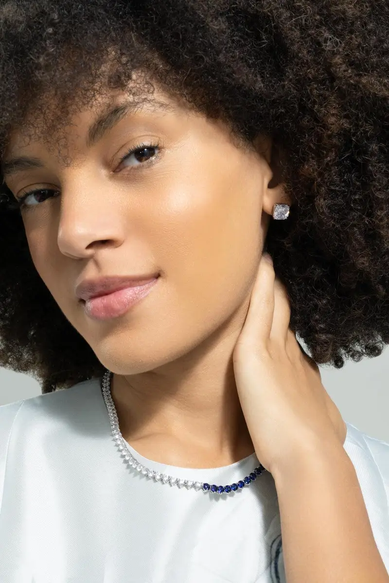FANTASIA by DESERIO Asscher Stud Earrings | Thumbnail 4 FANTASIA by DESERIO Asscher Stud Earrings | Thumbnail 4