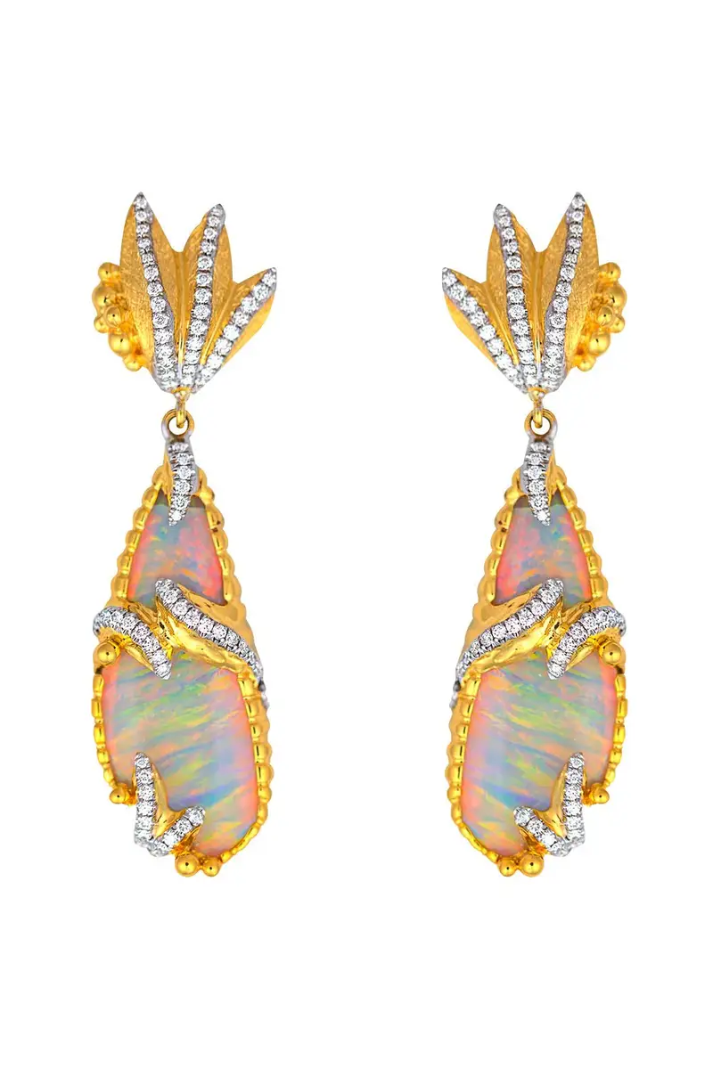 VICTOR VELYAN Australian Diamond Opal Earrings | Image 1 VICTOR VELYAN Australian Diamond Opal Earrings | Image 1