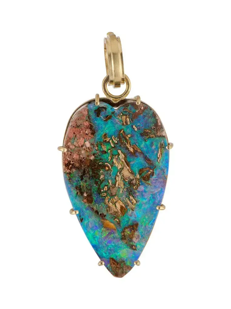 Australian Opal Heart Pendant Pendant