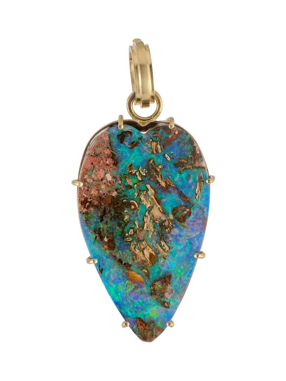 Sylva & Cie Australian Opal Heart Pendant Pendant