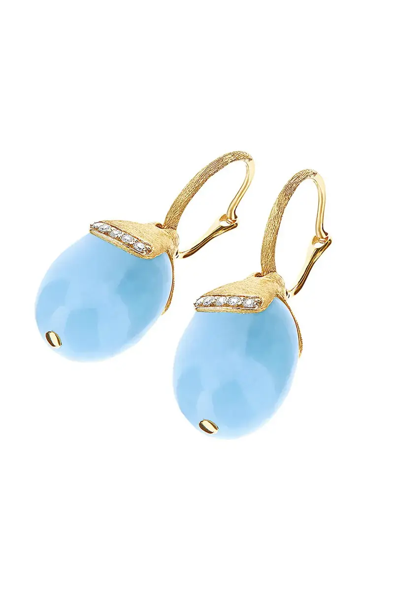 NANIS Azure Aquamarine Large Drop Earring | Thumbnail 3