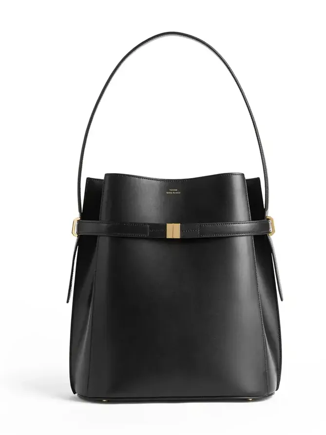 Belted Leather Bucket Bag Belted Leather Bucket Bag