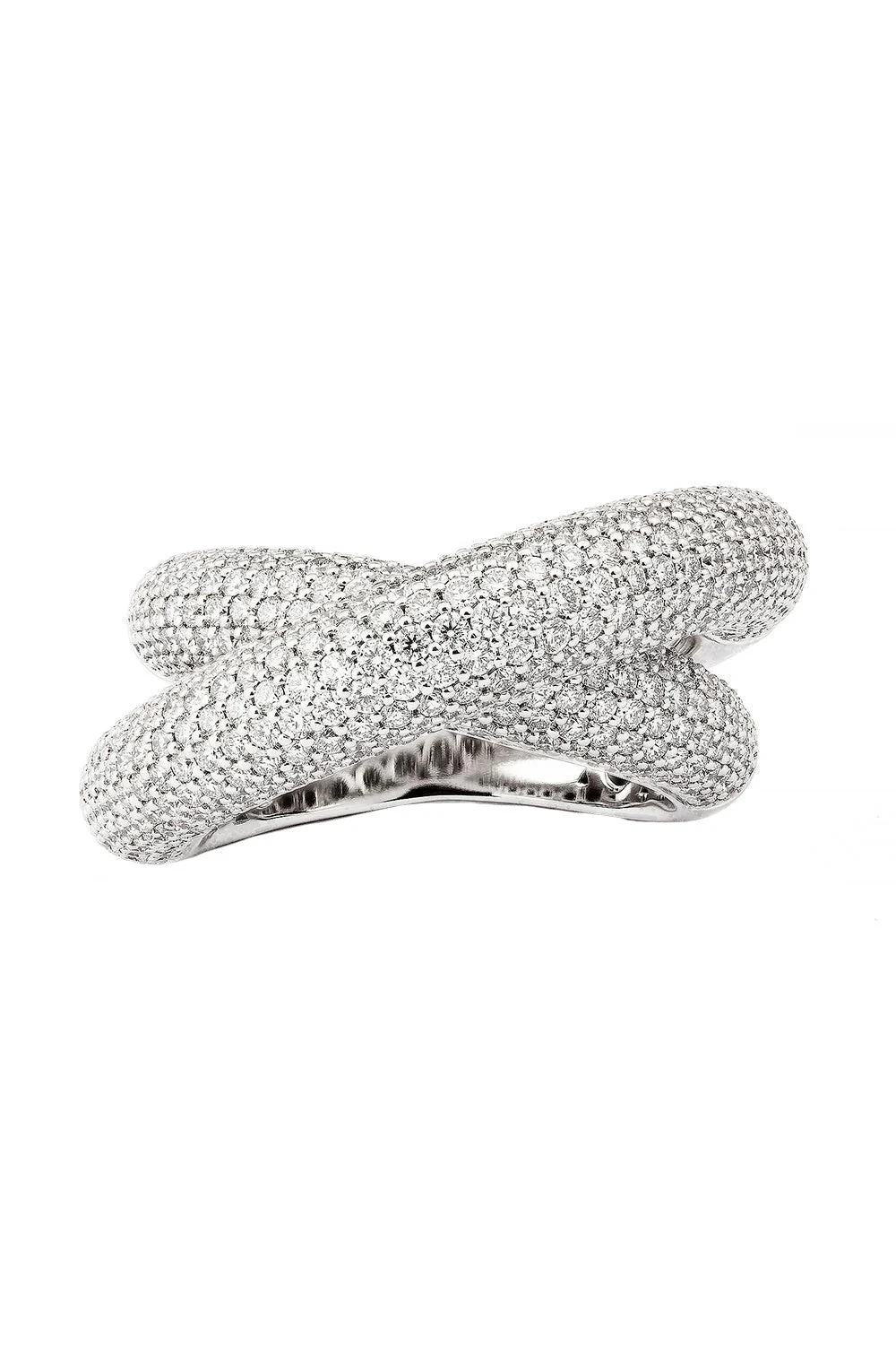 Big Full Pave Diamond Infinity Loop Ring Big Full Pave Diamond Infinity Loop Ring